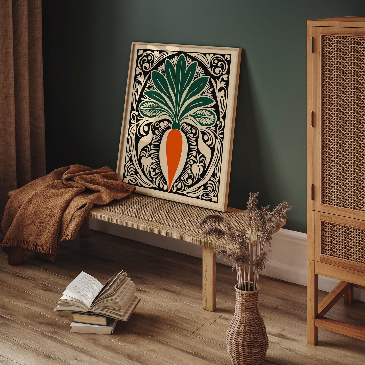 Rococo Carrot Victorian Kitchen Wall Art Decor