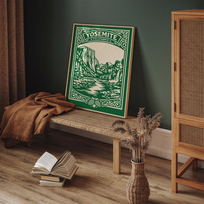 Yosemite National Park Poster - Vintage Travel Art Print