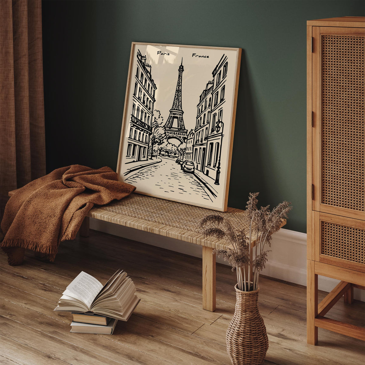 Paris France Cityscape Travel Poster