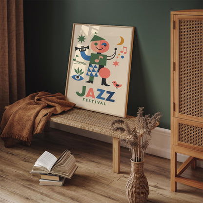 Retro Jazz Festival Music Poster