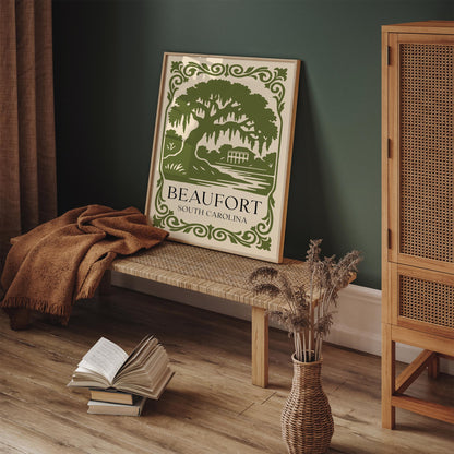 Beaufort South Carolina Travel Poster