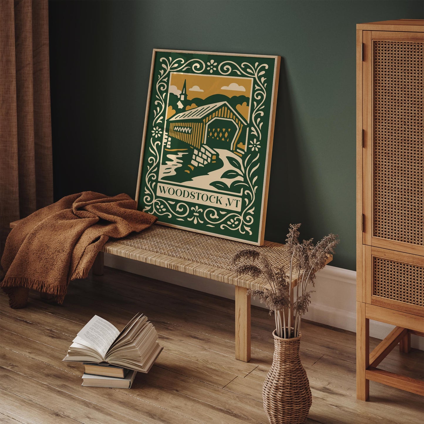 Woodstock Vermont Travel Poster