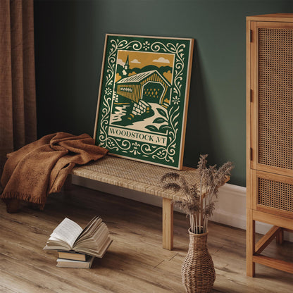 Woodstock Vermont Travel Poster