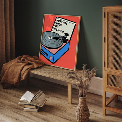 National Vinyl Day Retro Music Poster
