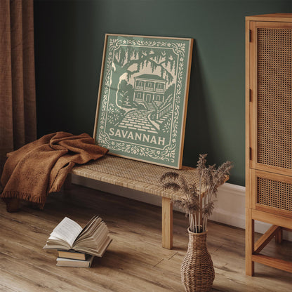 Savannah Georgia Poster – Vintage Travel Wall Art