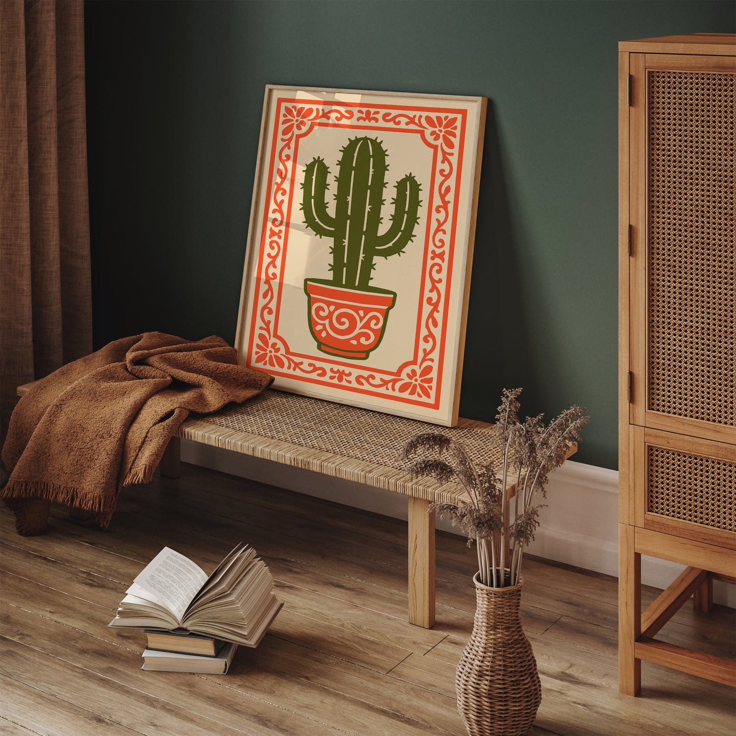 Vibrant Cacti Plant Poster - Mexican Vibes Wall Art Print