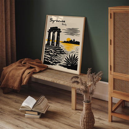 Syracuse Sicily Travel Poster