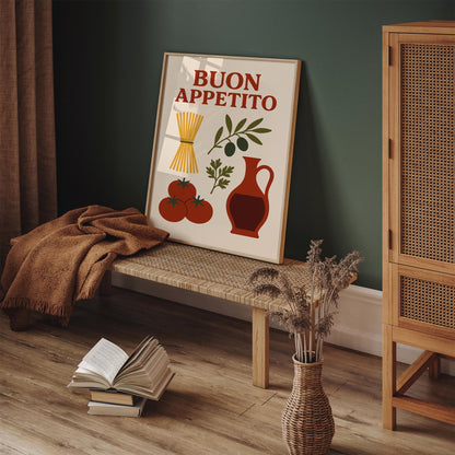 Buon Appetito Italian Foodie Poster