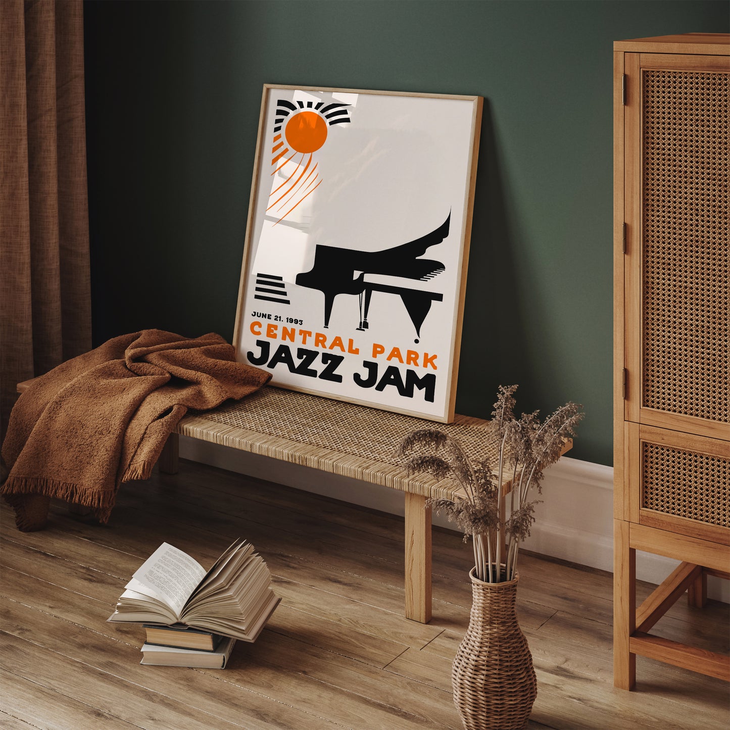 Central Park Jazz Jam Minimal Poster