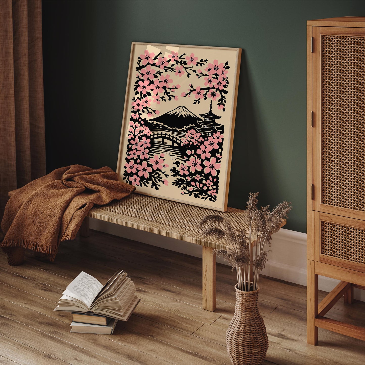 Japan Cherry Blossom Travel Poster