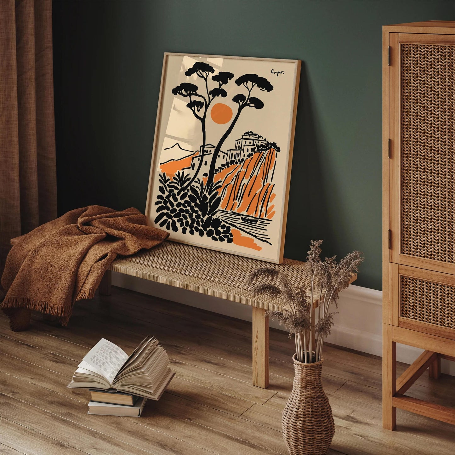 Capri Landscape Art Print, Italian Coast Wall Art