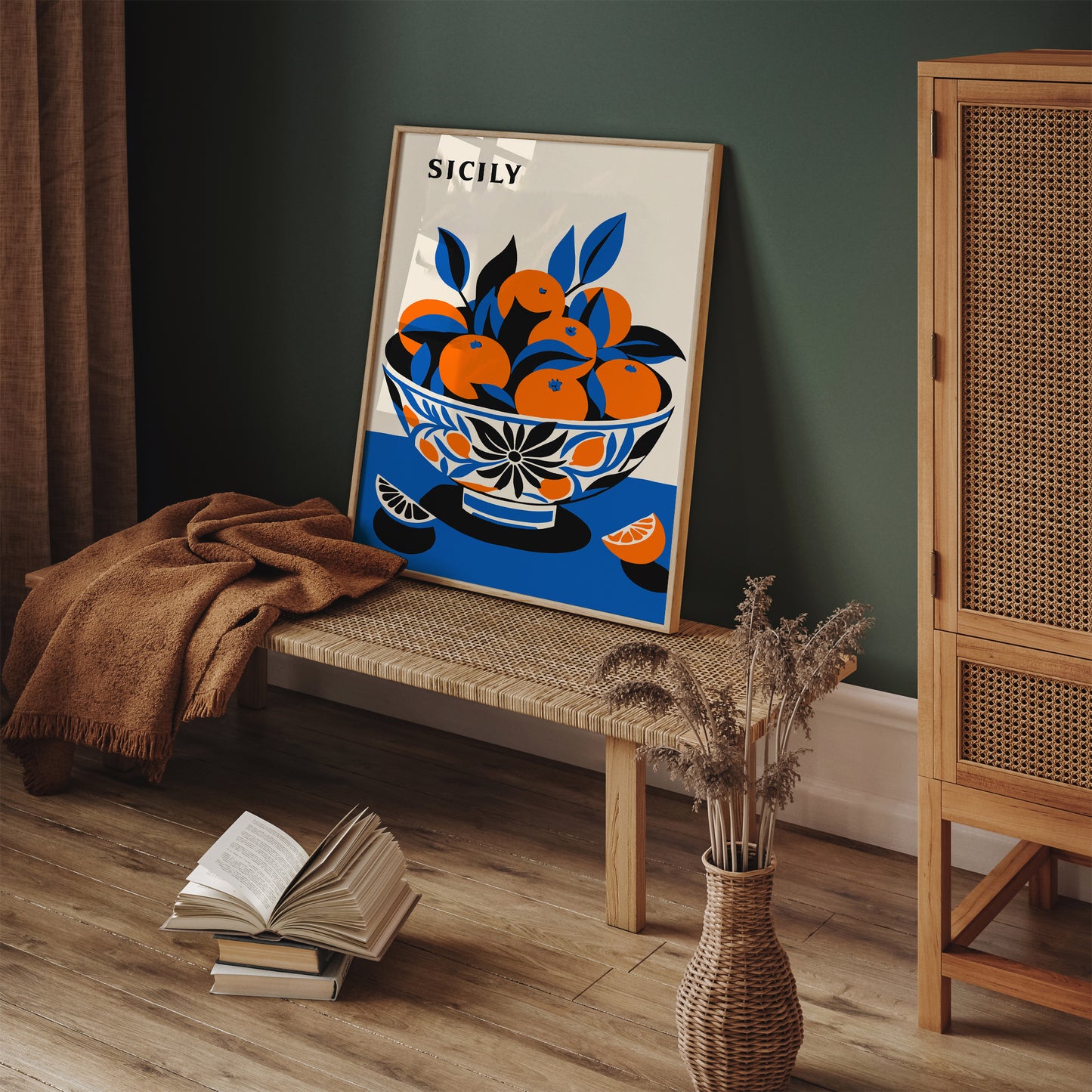 Bowl of Oranges Sicily Art Print 2024