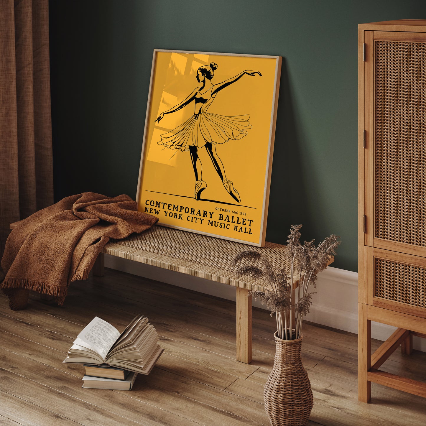 NYC Ballet Vintage Yellow Poster