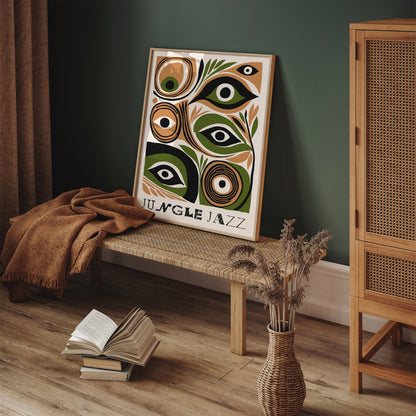 Jungle Jazz Abstract Eyes Wall Art