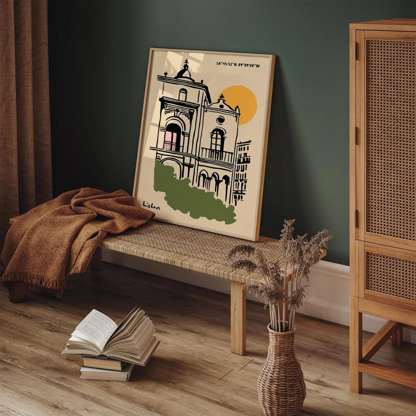 Lisbon Travel Poster Print – Romantic Portugal Wall Art