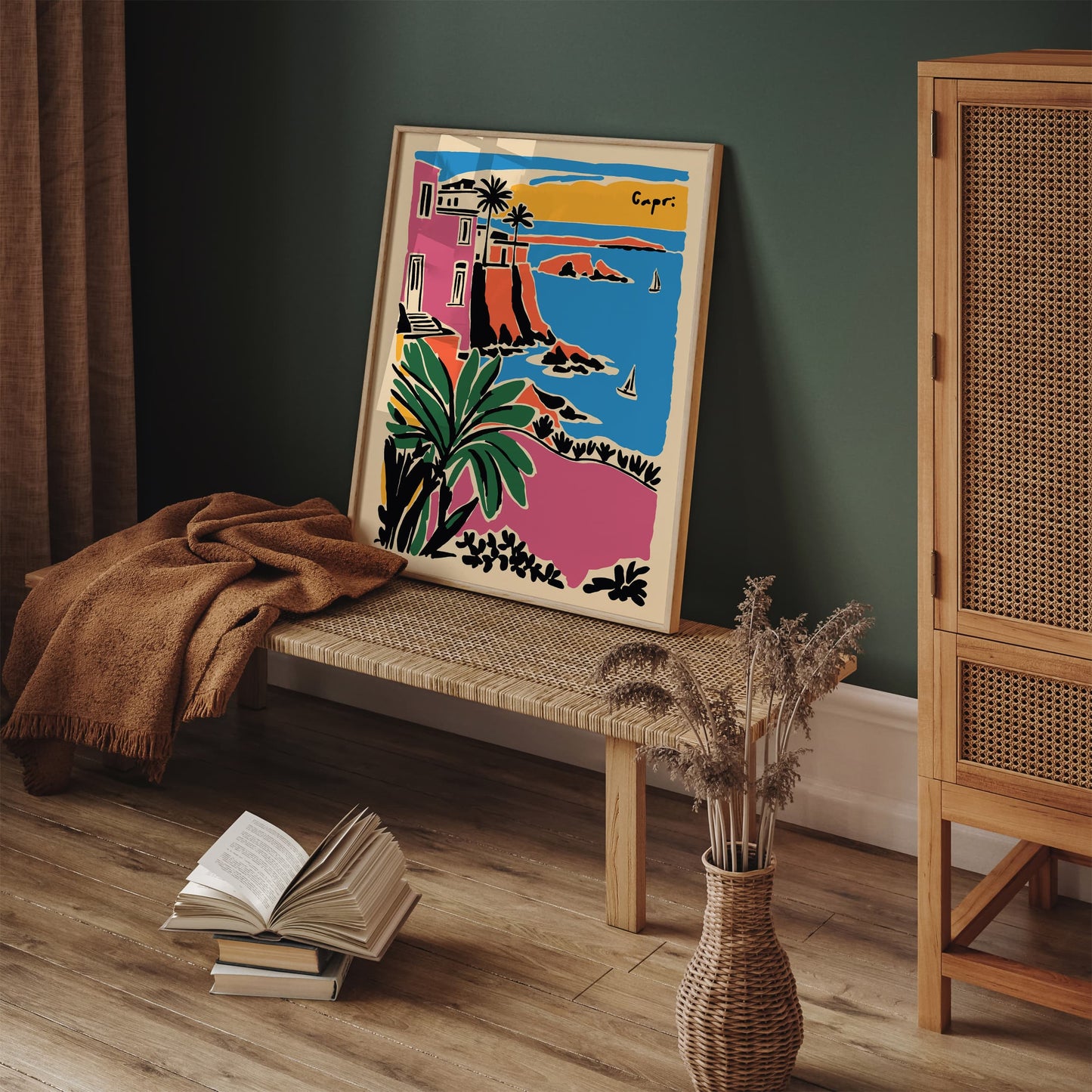 La Dolce Vita Capri Italy Colorful Poster