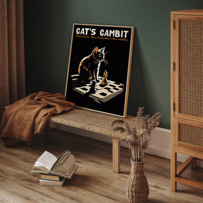 Cat's Gambit Chess Poster