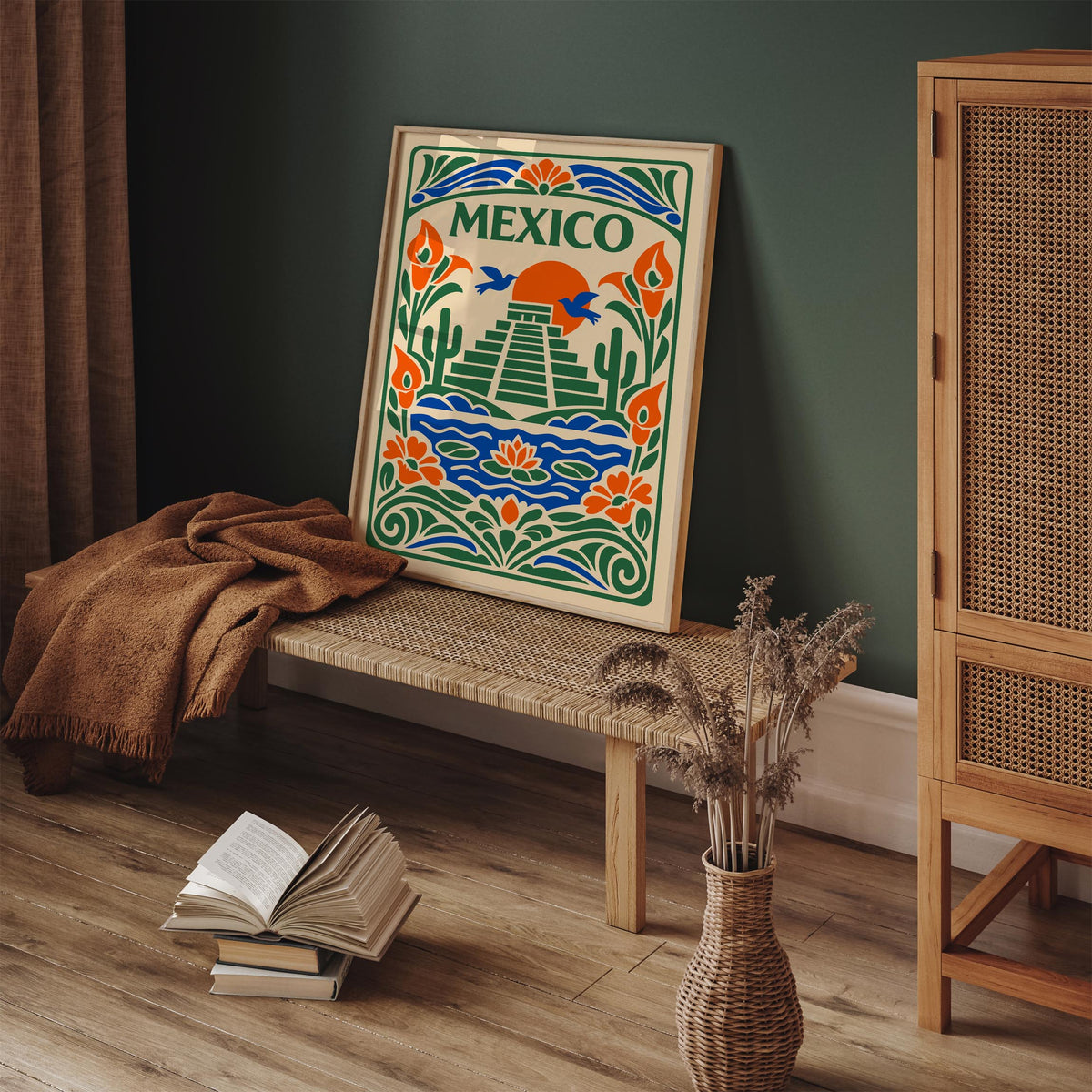 Colorful Mexico Travel Poster