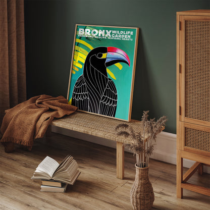 Bronx Wildlife Garden Retro Zoo Poster