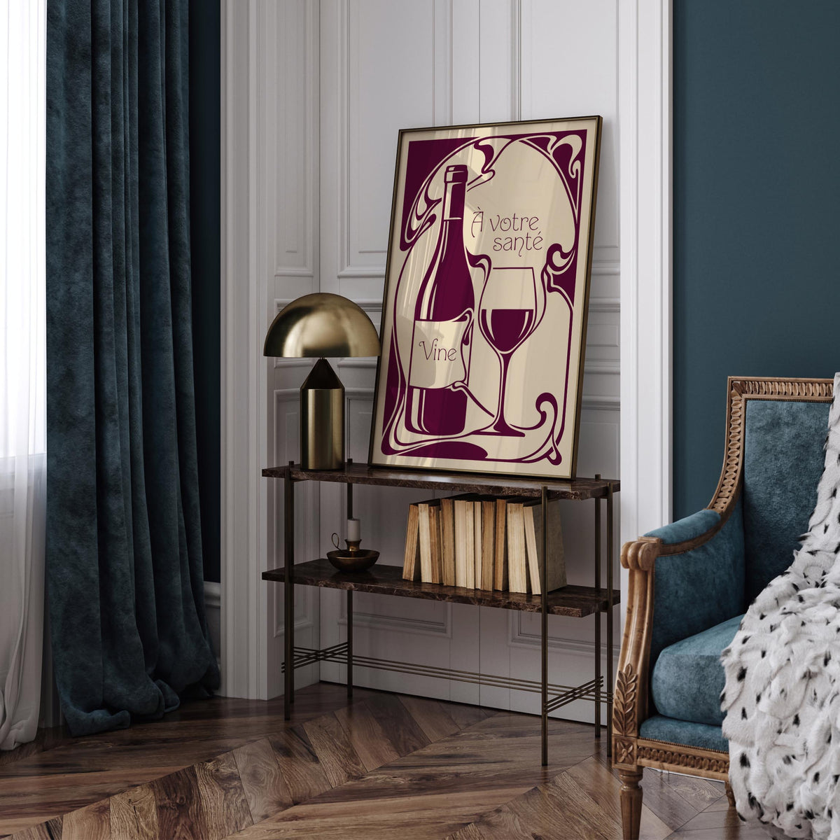 French Wine Kitchen Poster