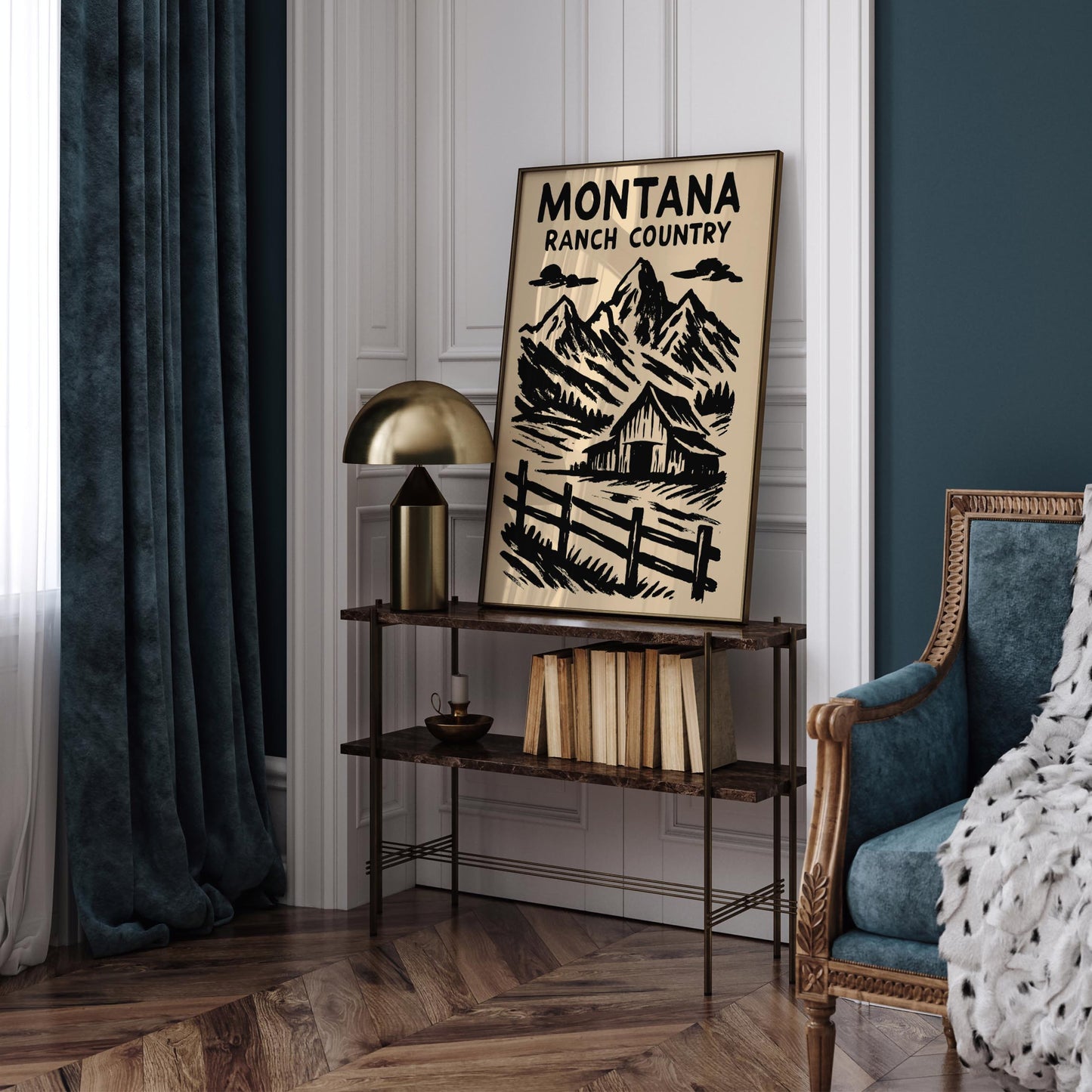 Montana Ranch City Poster