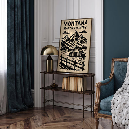 Montana Ranch City Poster