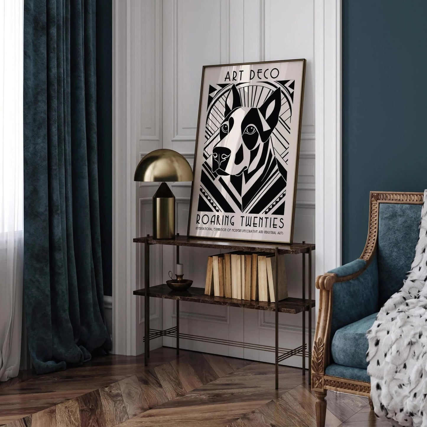 Art Deco Dog Poster – Roaring Twenties Style Wall Art