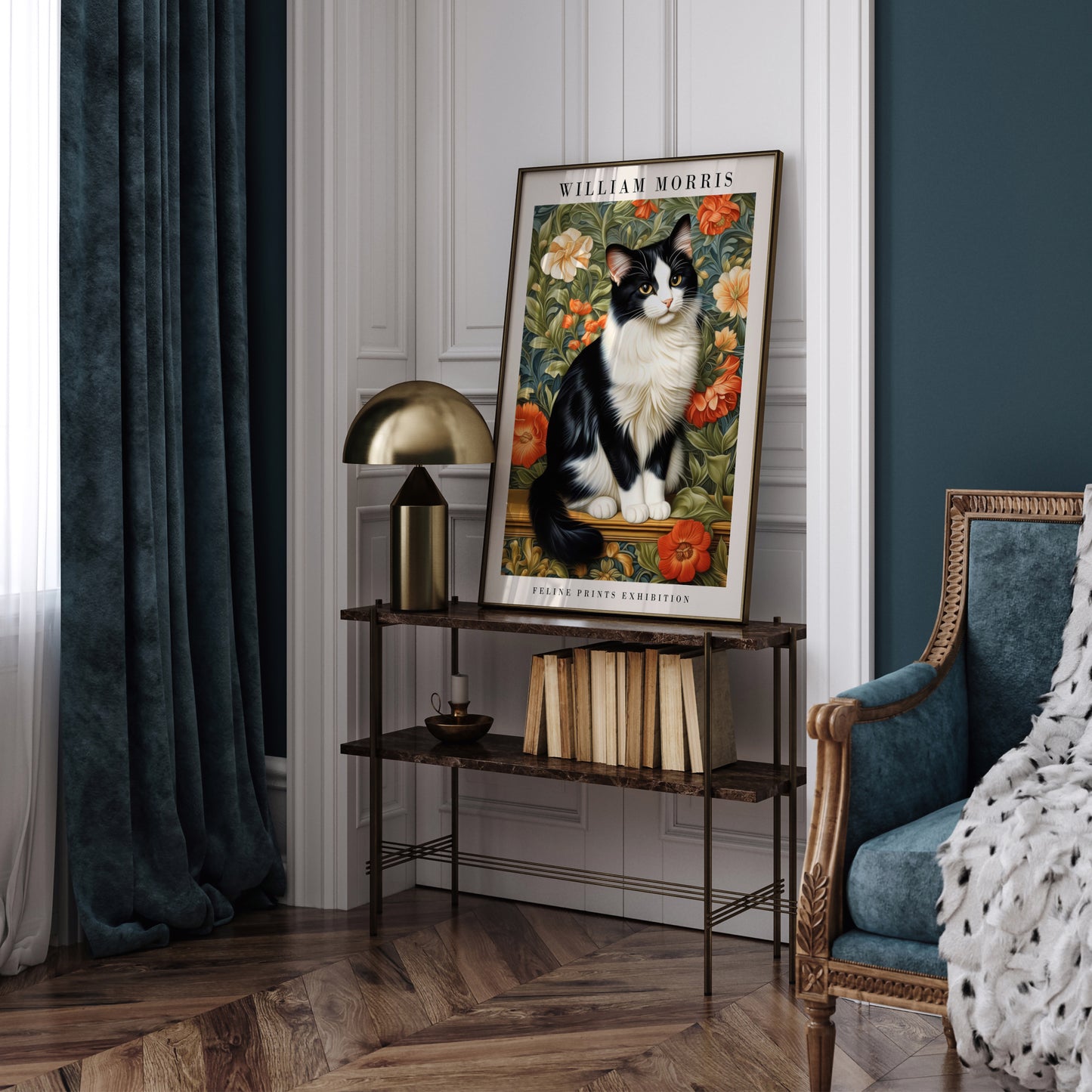 Cute Cat Portrait Elegant Poster