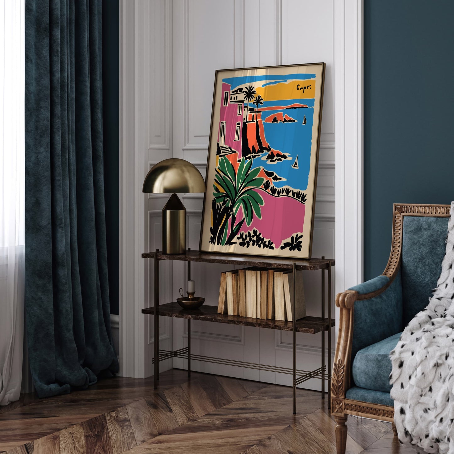 La Dolce Vita Capri Italy Colorful Poster