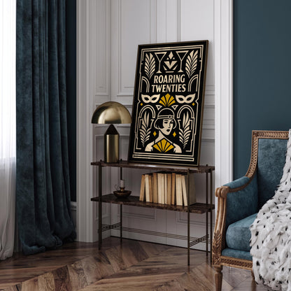 Roaring Twenties Poster, Flapper Girl Fashion Print