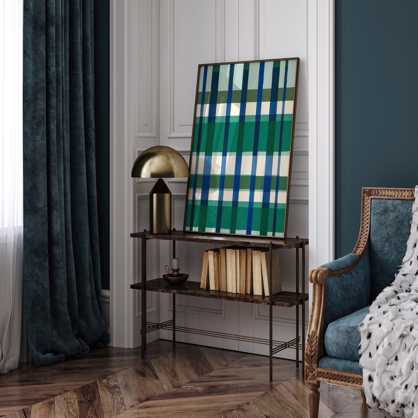 Abstract Tartan Wall Art - Cottage House Print