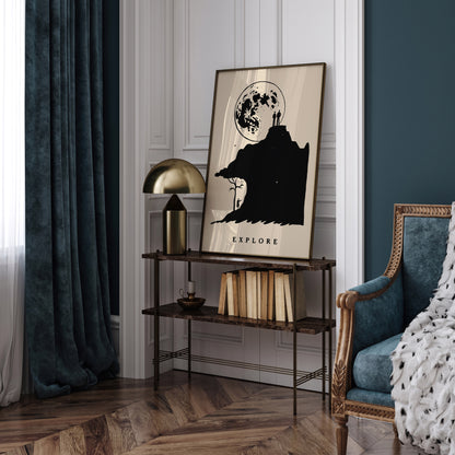 Explore Minimalist Space Art Print 2025