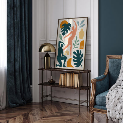 Abstract Dance - Modern Boho Minimal Figurative Wall Art Print