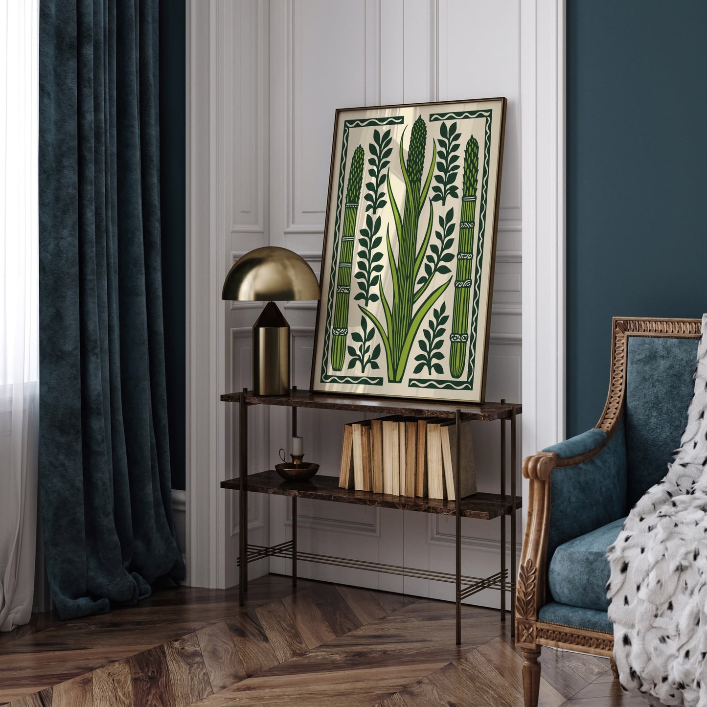 Minimalist Asparagus Vegetable Art Print