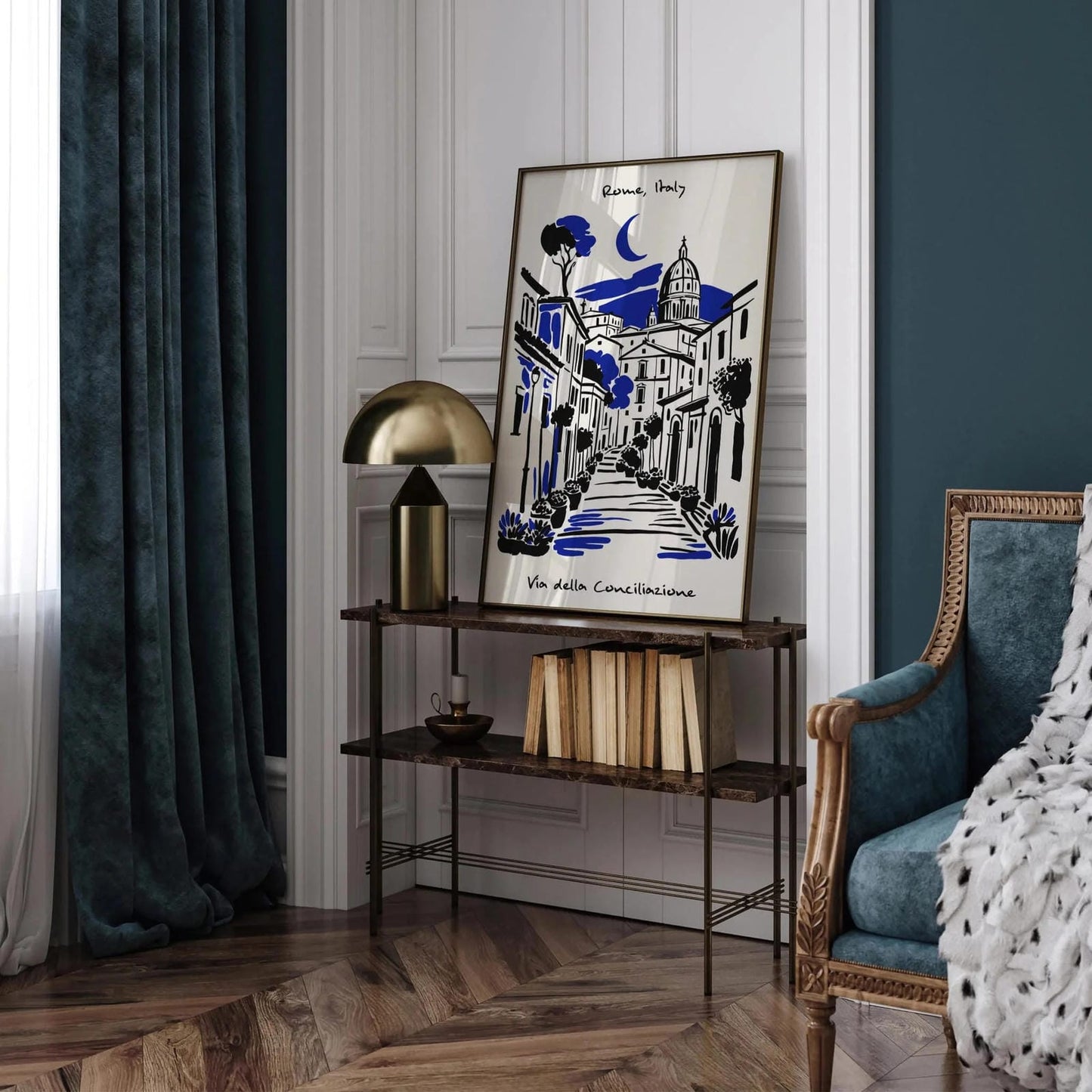 Rome Italy Wall Art – Scenic Historic City Print
