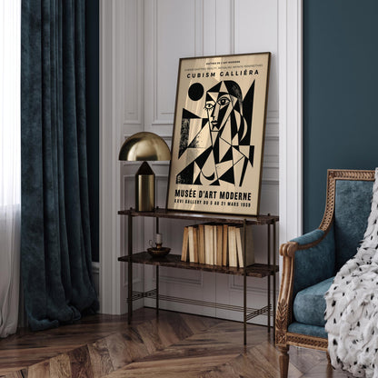 Vintage Cubism Exhibition Poster Print