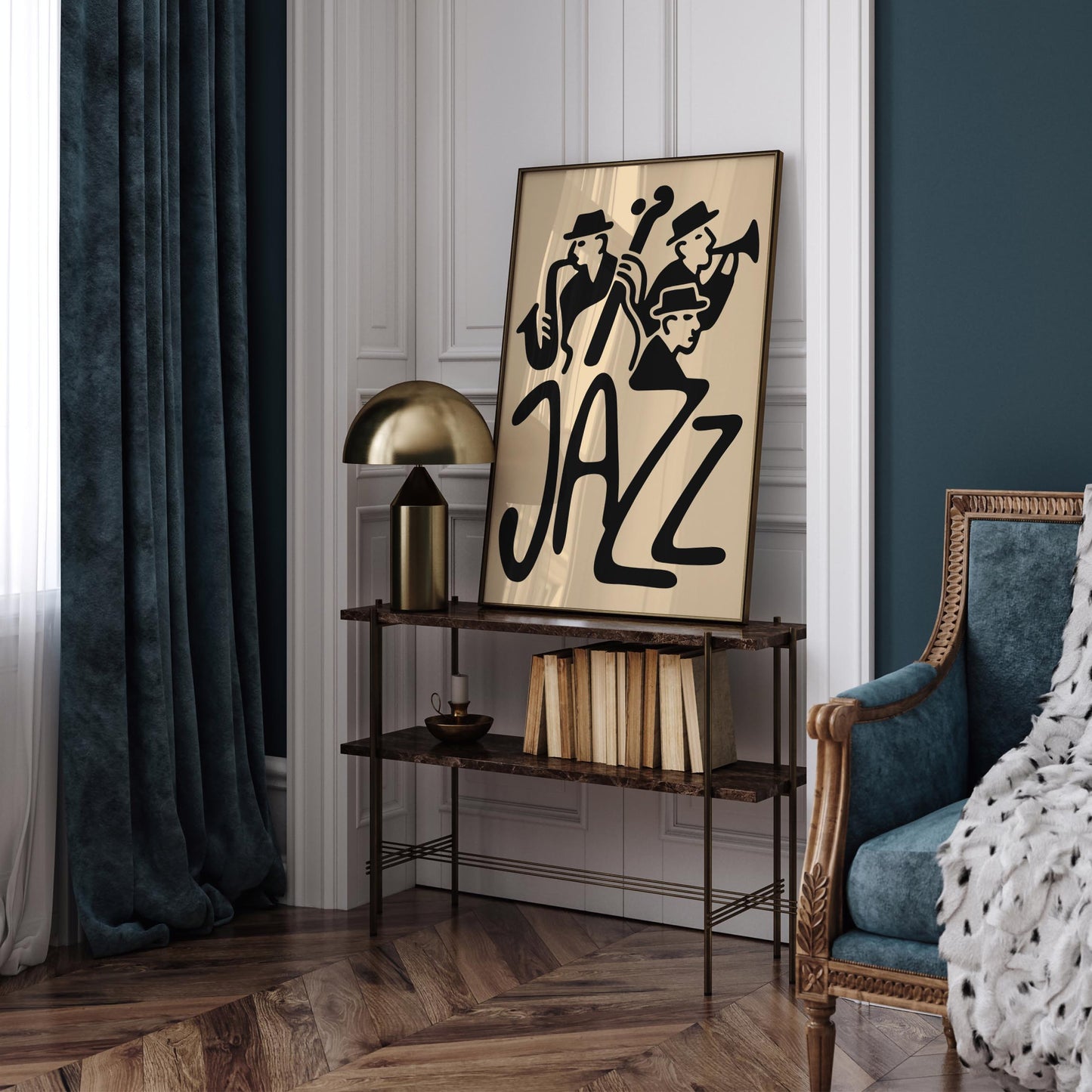 Jazz Music Poster - Retro Typography Wall Art