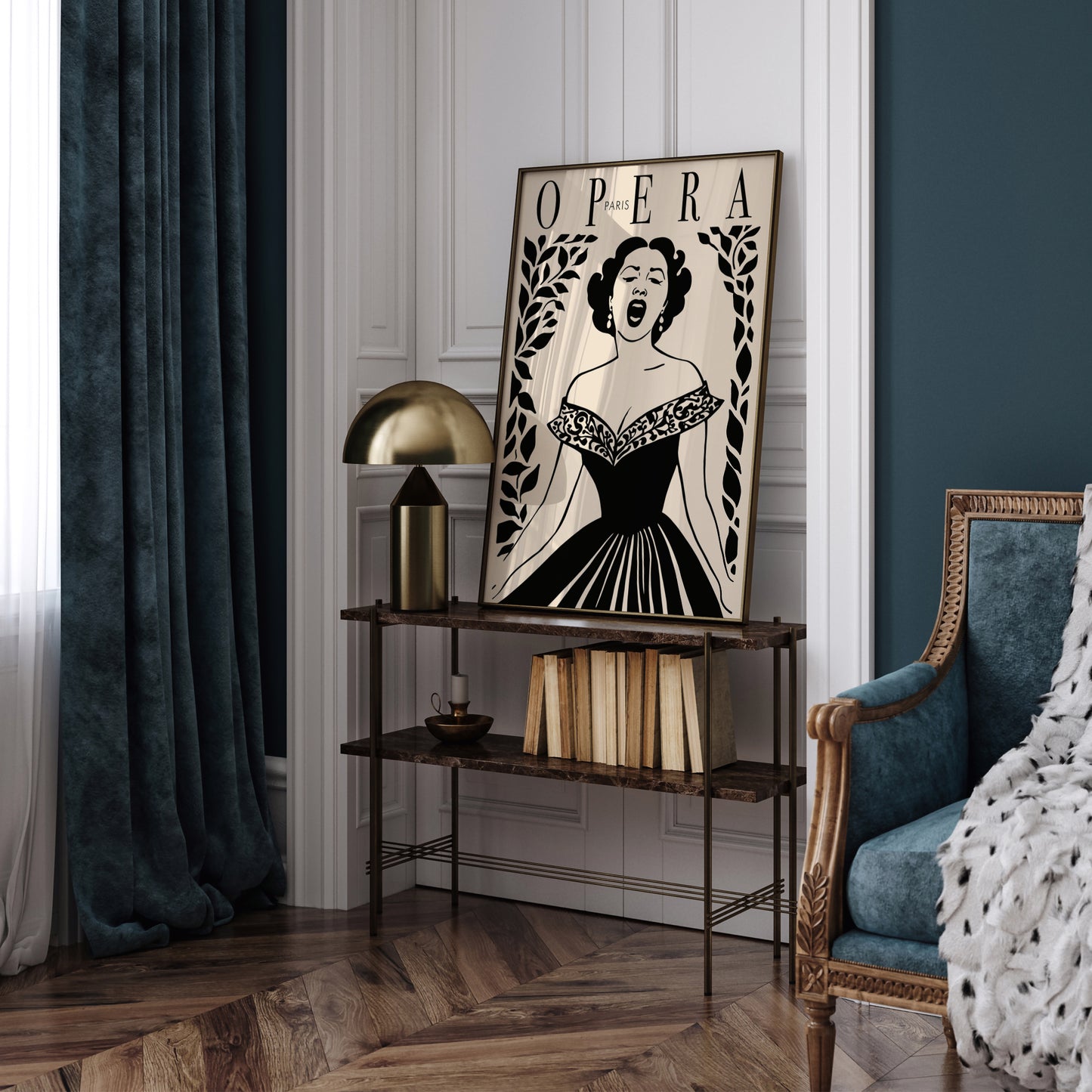 Paris Opera Elegant Music Poster