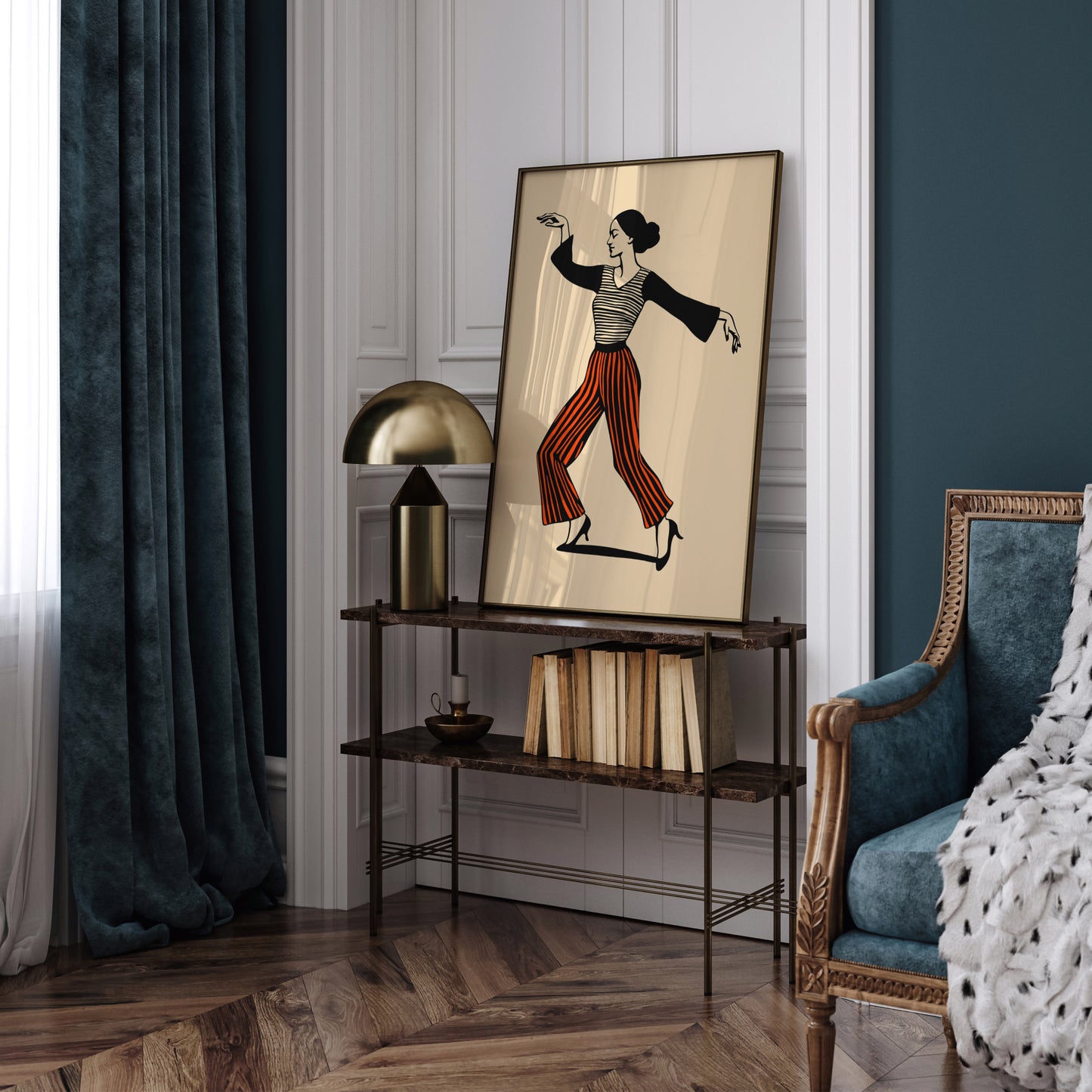 Dancing Woman Retro Poster