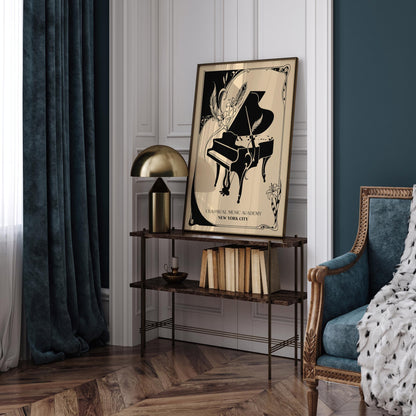New York City Classical Music Academy Art Nouveau Poster