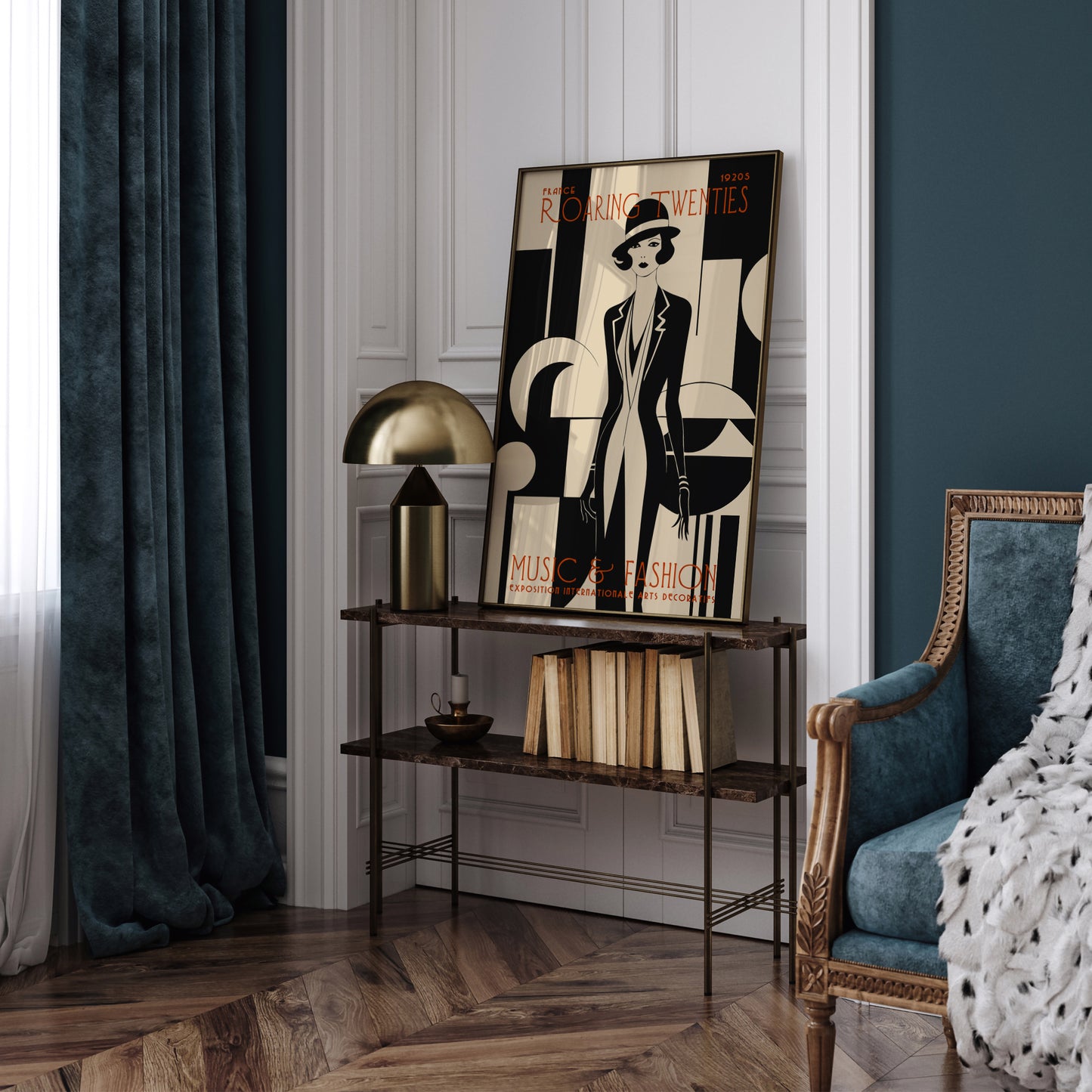 Art Deco 1920s Exhibition Poster – Vintage Retro Wall Art