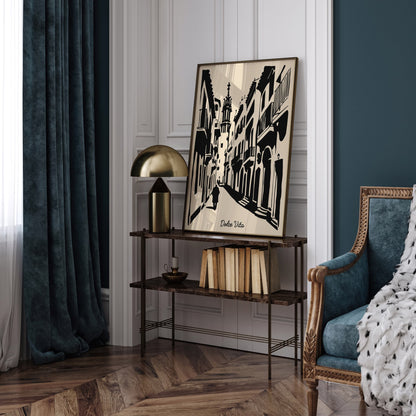 Dolce Vita Italian Cityscape Poster