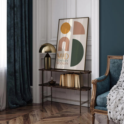 Mid Century Modern Geometric Art Print 2025