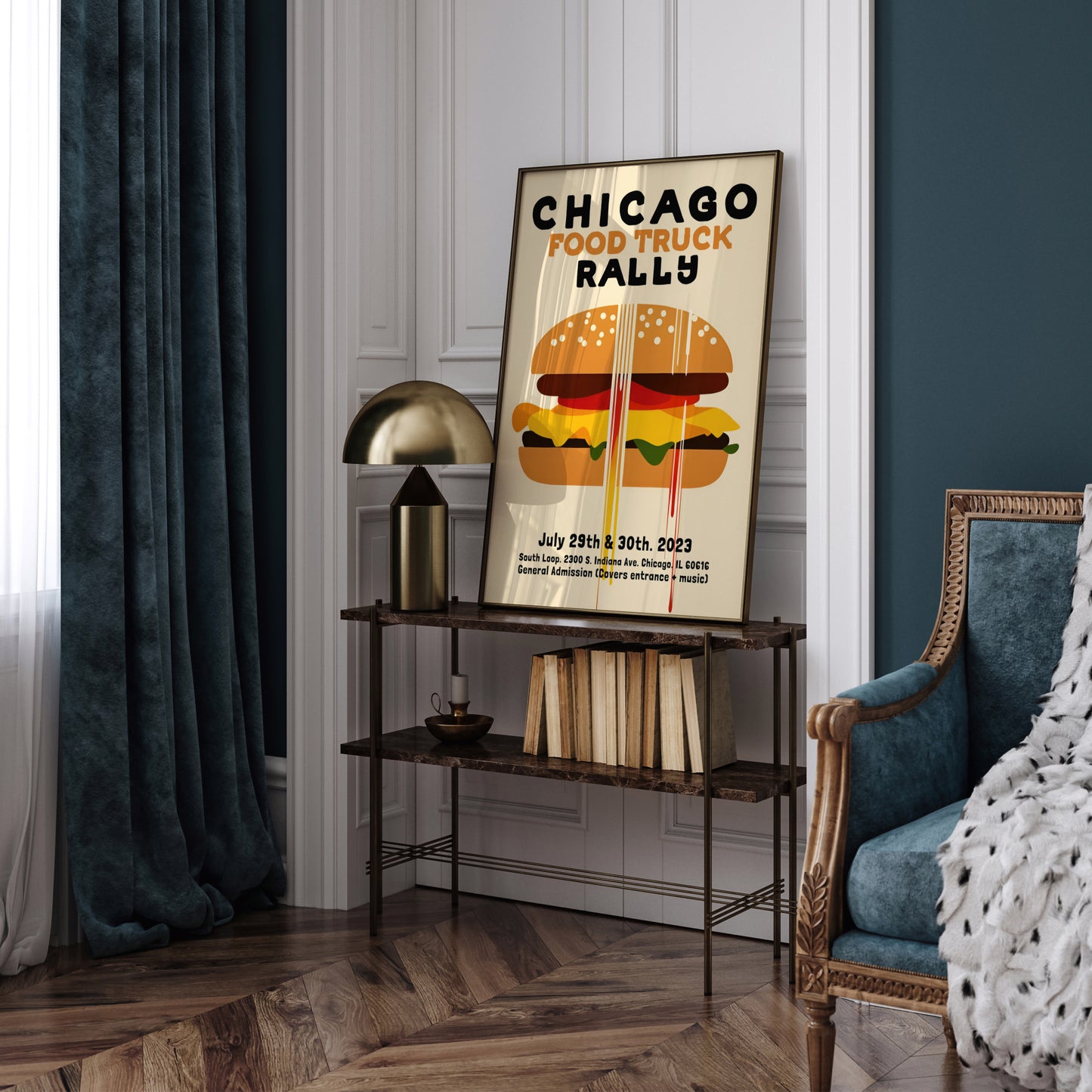 Chicago Food Truck Poster Reproduction