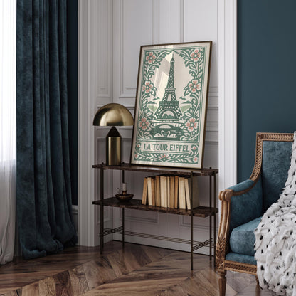 Eiffel Tower Paris Poster – Vintage Travel Wall Art