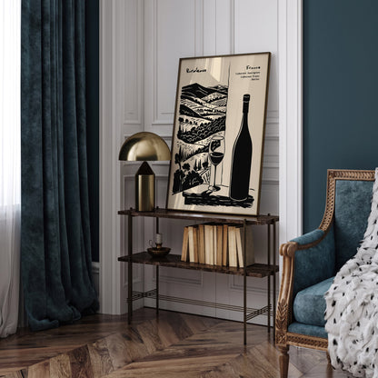 Bordeux France Wine Collection Vintage Art Print