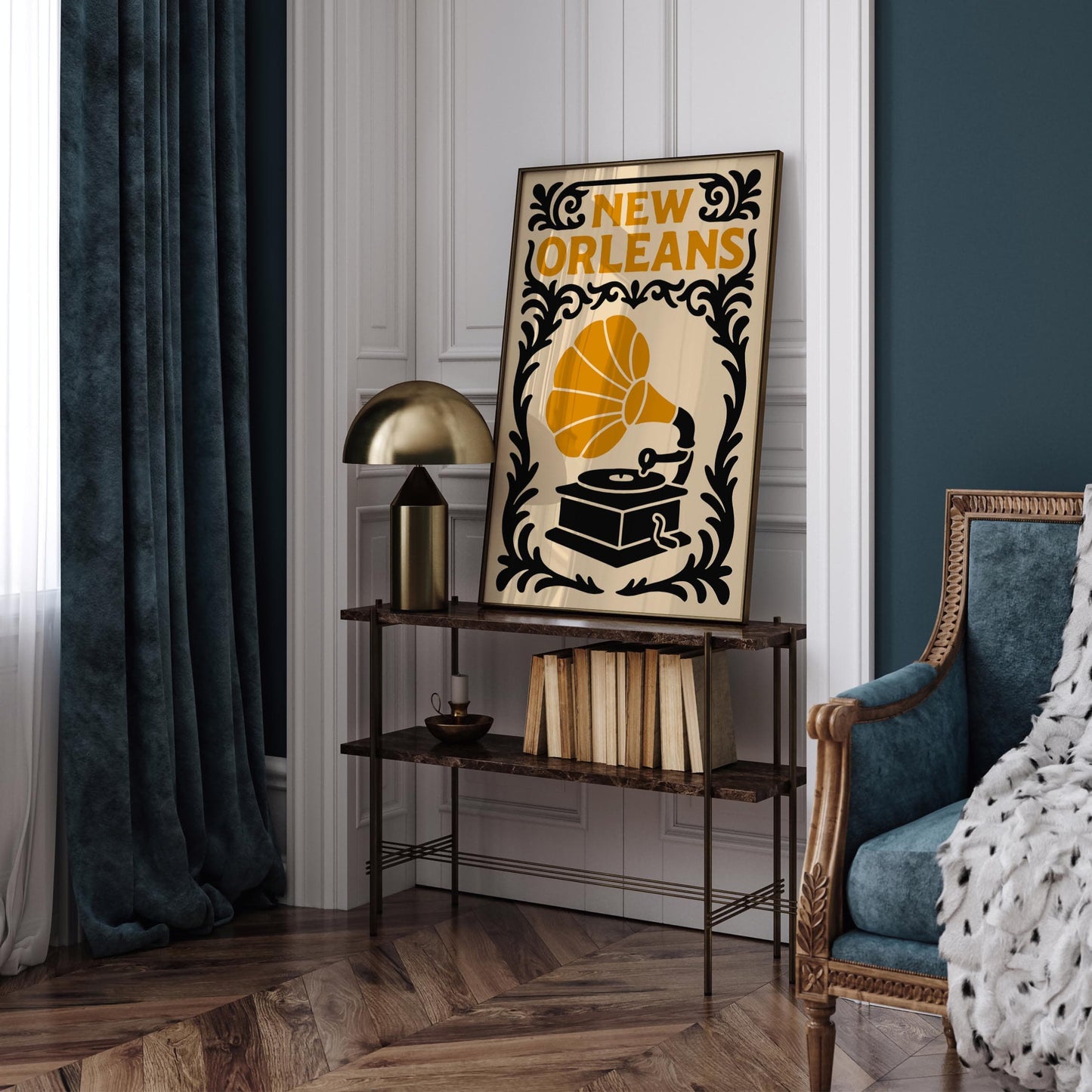 New Orleans Music Poster, Jazz Lovers Wall Art Print