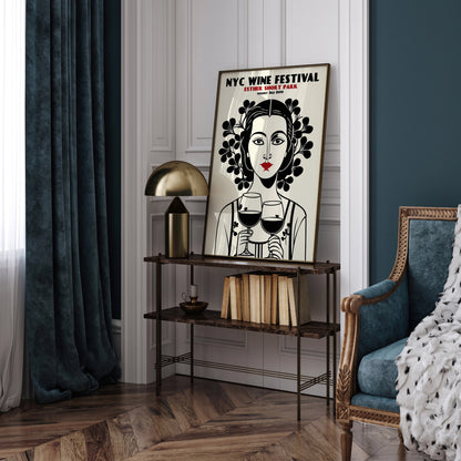 NYC Wine Festival 1999 Retro Poster