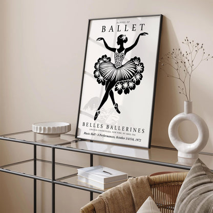 Black and White Ballet Poster