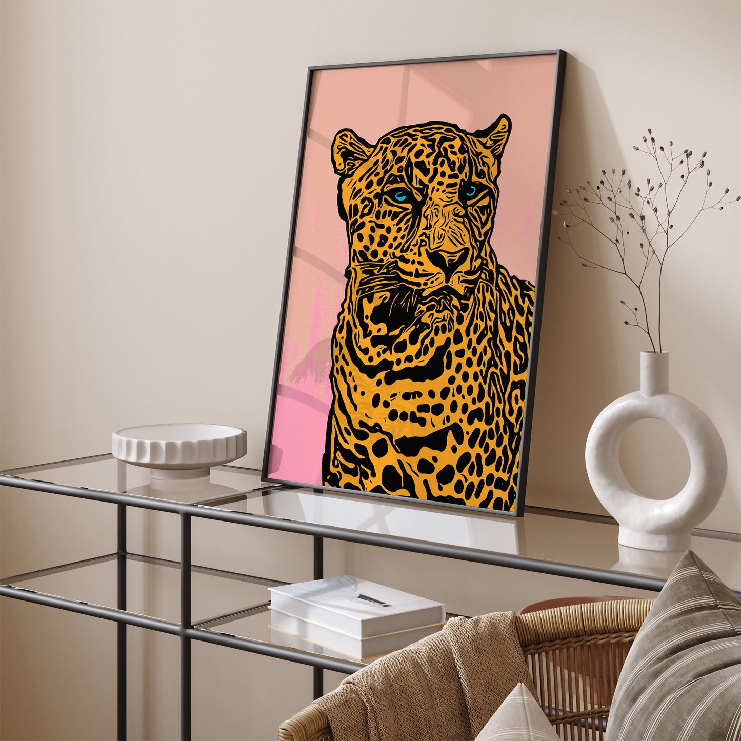 Pink Trendy Cheetah Art Print